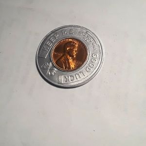 1958 D WHEAT LINCOLN PENNY CENT MULLER BROS. HOLLYWOOD CA AUTOCENTER GOOD LUCK